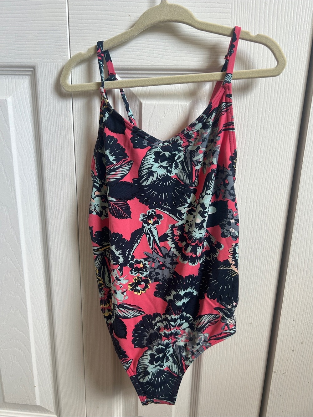 Roxy Kids One-Piece Swimsuit in Pink, Navy & Mint Floral